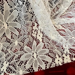 Cotton Off White Venise Guipure Lace/Trim Vintage Bridal Christening 1m 