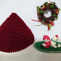 【クリスマス2021】サンタ帽(41～43cm) 1枚目の画像