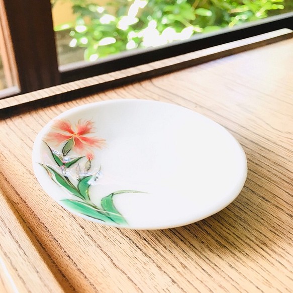 京焼・清水焼 豆丸皿 【10月】ナデシコ 1枚目の画像
