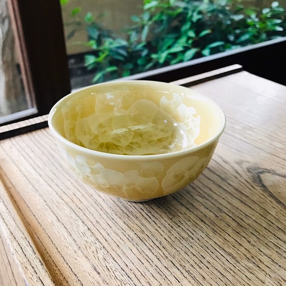 清水焼 花結晶 ふくりん茶碗(小) 金花 1枚目の画像