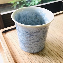 清水焼 花結晶 焼酎杯(銀藤) グラス・カップ・酒器 京焼・清水焼窯元