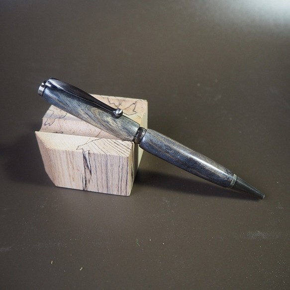 木のボールペン　☆ホオの木　スタビライズドウッドタイプ 210121-06 1枚目の画像