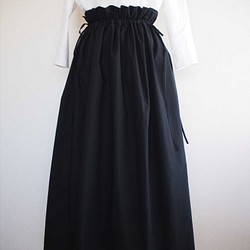 drawstring skirt,black 1枚目の画像