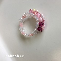 ビーズリング 指輪 haruka 春花 1枚目の画像