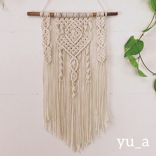 N マクラメタペストリー 【受注製作】 ウォールデコ yuki-weaving WS 