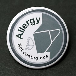 〓送料無料〓　アレルギー バッジ 喘息 ぜんそく 1枚目の画像
