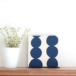 12×12cm小布藝面板【蓬鬆圈】2排藏青色 第1張的照片