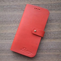 厄爾巴（Elba）磨砂iPhone手機殼iphone7 8 x xr xs ・ ・ ・定做意大利皮革（紅色） 第1張的照片