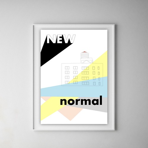グラフィックデザインポスター New Normal ミニマルアート ニューヨーク イラスト ポップカラー ニューノーマル 写真 グラフィック Natural Neutral 通販 Creema クリーマ ハンドメイド 手作り クラフト作品の販売サイト