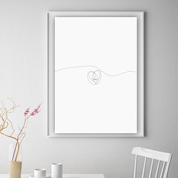 グラフィックデザインポスター love / 愛　ウエディング　ハート　シンプルデザイン　ラインアート 1枚目の画像