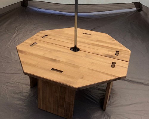 ミニオクタゴンテーブル　30cm ワンポールテントテーブル　アウトドアテーブル　８角形テーブル（プロフィール必読）