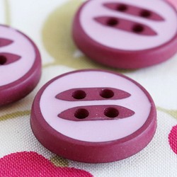 (3個) 12mm ツートーンカラーのボタン　ピンク　フランス製 ＊ 女の子服　子ども服 1枚目の画像