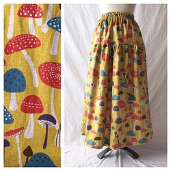 歐式彩色分層裙（蘑菇：黃色） 第1張的照片