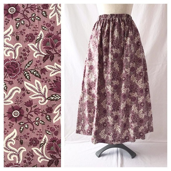 【寬鬆清爽】85cm：長方形裙（歐系：紫色） 第1張的照片