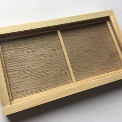 木のミニアイロンビーズトレイ（田の型１×２サイズ）ケース付き 1枚目の画像