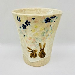 【清水焼】浪漫フリーカップ（青） 1枚目の画像