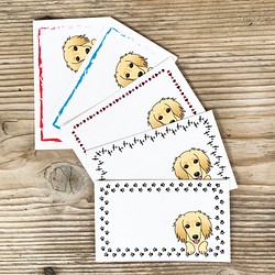 犬のメッセージカード　ミニチュアダックス　ロングコート 1枚目の画像