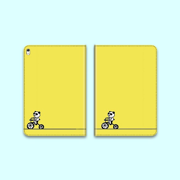 【ちゃりんこパンダ】タブレットケース　レモン　iPad/Android 1枚目の画像