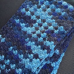 松編み 青海波の様なマフラー 青波 1枚目の画像