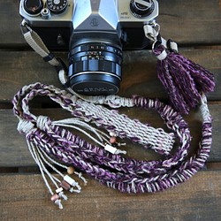 手工編織麻繩相機錶帶 - 紫色（NASCAN） 第1張的照片