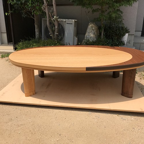 大型ちゃぶ台けやき折れ脚120丸日本製 テーブル・机 kotasanuki 通販 