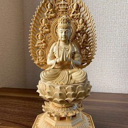仏像　木彫　普賢菩薩像　檜木 1枚目の画像