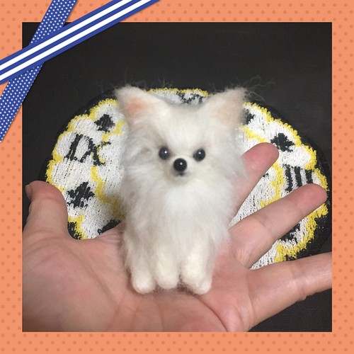 ハンドメイド 羊毛フェルト ロングコート チワワ ホワイト 白 ペット 雑貨 マスコット ぬいぐるみ 愛犬 犬 その他素材 Jhy317 通販 Creema クリーマ ハンドメイド 手作り クラフト作品の販売サイト