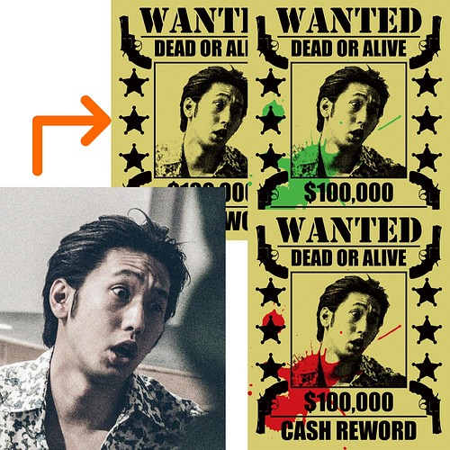 Wanted あなたの写真で指名手配書風のオリジナルtシャツに Tシャツ カットソー Lokism 通販 Creema クリーマ ハンドメイド 手作り クラフト作品の販売サイト