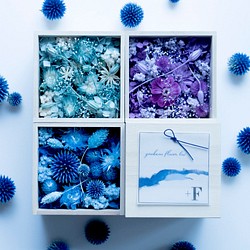 桐箱のボックスフラワー 香りの花手箱 新しいお供えスタイル 3点セット 1枚目の画像