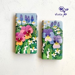 【NEW！Viola】手帳型スマホケース◎送料無料 1枚目の画像