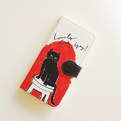 筆記本型L尺寸【可愛的貓咪！ 】iPhone / Android●智能外殼·封面 第1張的照片
