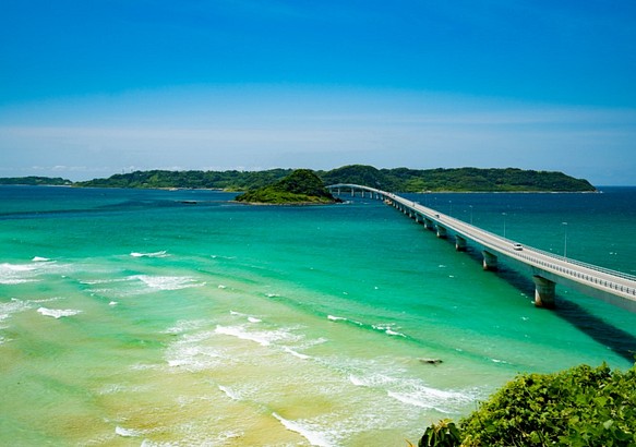 激安通販専門店 フォトパネル⑦□角島大橋□A2サイズ□フレーム付