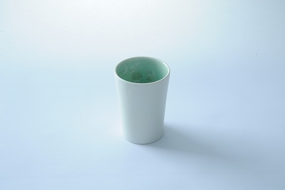 亜鉛結晶釉　ツツカップ（翠） 1枚目の画像