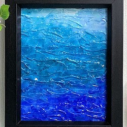アクリル画の原画です 「海底から水面を見上げるイメージ作品 
