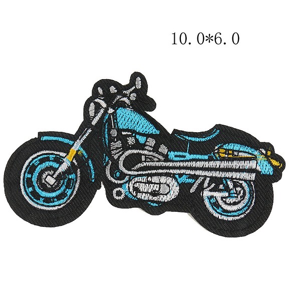 バイク　ワッペン  スクーター  大人刺繍アイロンワッペン 乗り物　刺繍アイロンワッペン 1枚目の画像