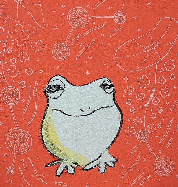 【原画】幸せを運ぶもの-カエル- 1枚目の画像