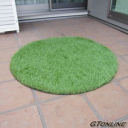 円形 直径1m（100cm）リアル人工芝 芝生マット 人やペットに無害な高品質人工芝使用 1枚目の画像