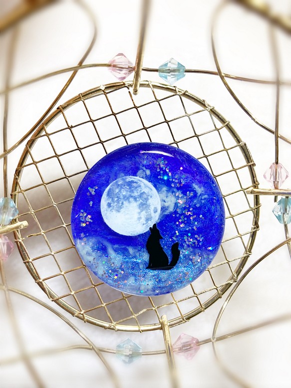 ヘアゴム 月と星空98 ウルフ 1枚目の画像