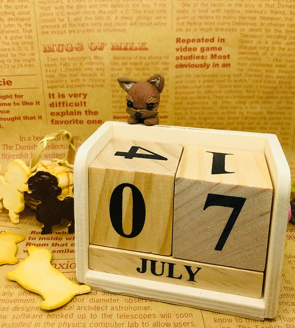 日めくりカレンダー木製 卓上 カレンダー ねんどや 通販 Creema クリーマ ハンドメイド 手作り クラフト作品の販売サイト