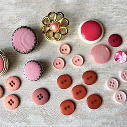 ピンク色系ボタン★1.0～2.5cm　25個セット　ピンク 1枚目の画像