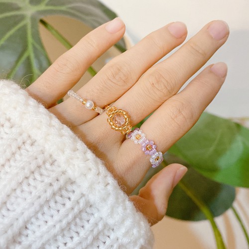 ビーズリング 韓国 ビーズ 指輪 59 指輪 リング Meets Beads 通販 Creema クリーマ ハンドメイド 手作り クラフト作品の販売サイト