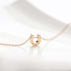 14kgf Lucky Horseshoe Necklace - ラッキー ホースシューネックレス 1枚目の画像