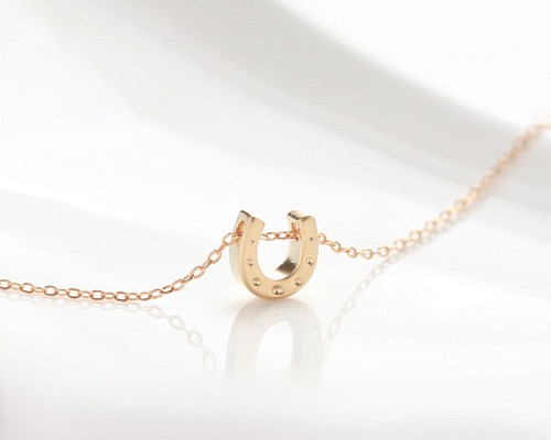 14kgf Lucky Horseshoe Necklace - ラッキー ホースシューネックレス