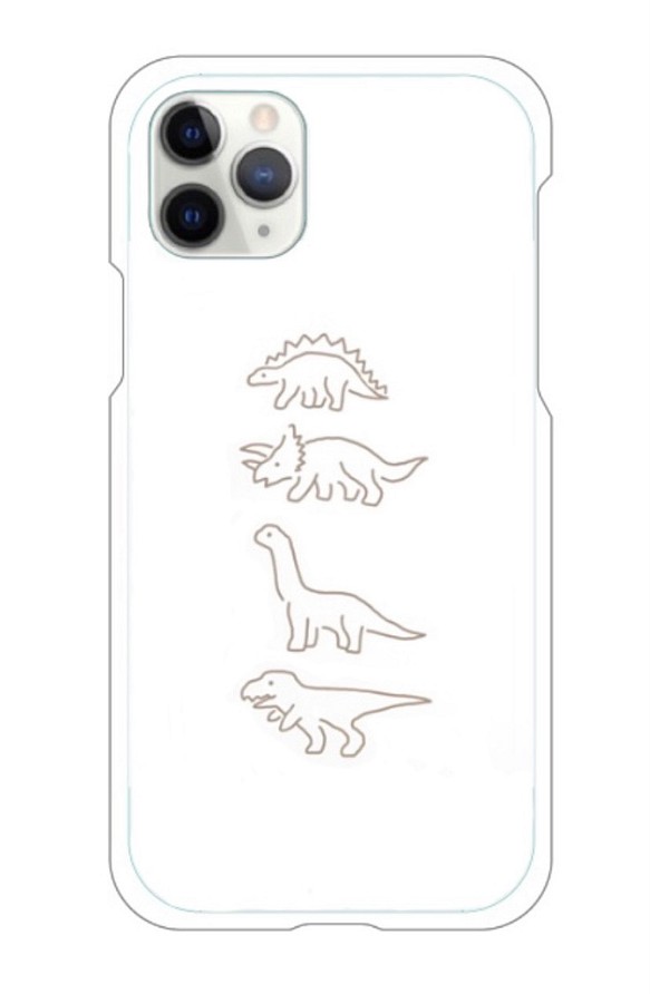 ガォー！ 恐竜 シンプル iPhone ケース 1枚目の画像