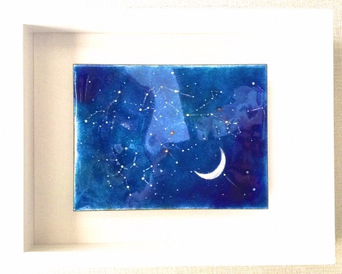 【新作2021】星座BOX(L)-B 一点もの 七宝焼 七宝絵画 アート