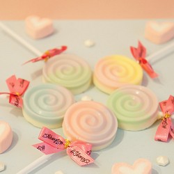 【食品】【10本セット】キャンディ型のロリポップチョコレート　 デコレーションチョコレート　バレンタインデー 1枚目の画像