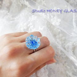 ガラスのリング　～Fountain Blue ring　（ラウンド01） 1枚目の画像