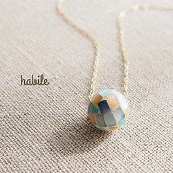 blue modaic shell / necklace 1枚目の画像