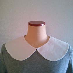 〈やっちゃん様専用〉再々...販!!～L～シンプル＊真っ白な丸襟のつけ襟・つけ衿 1枚目の画像