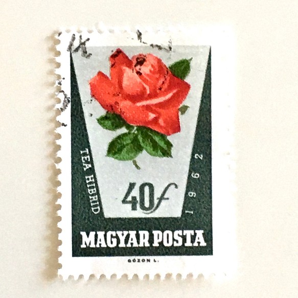 玫瑰郵票 B 10 枚匈牙利（外國郵票/舊郵票）| 古董/復古 第3張的照片